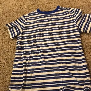 Blue and white striped t shirt